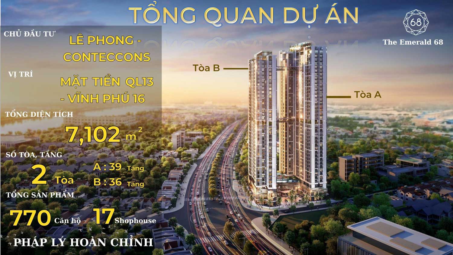 dự án The Emerald 68 Lê Phong