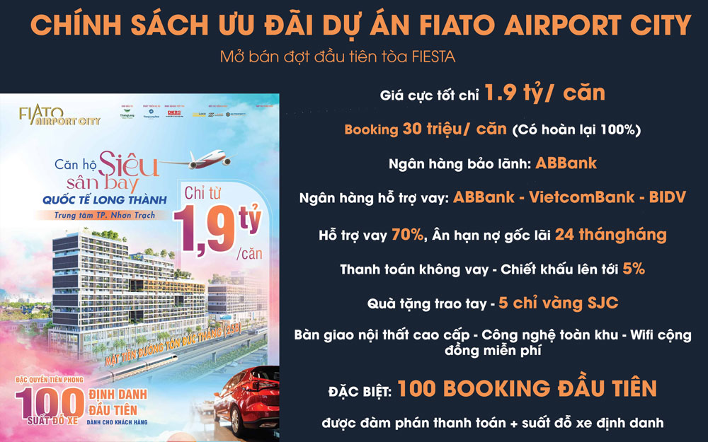 Chính Sách Ưu Đãi Dự Án Fiato Airport City