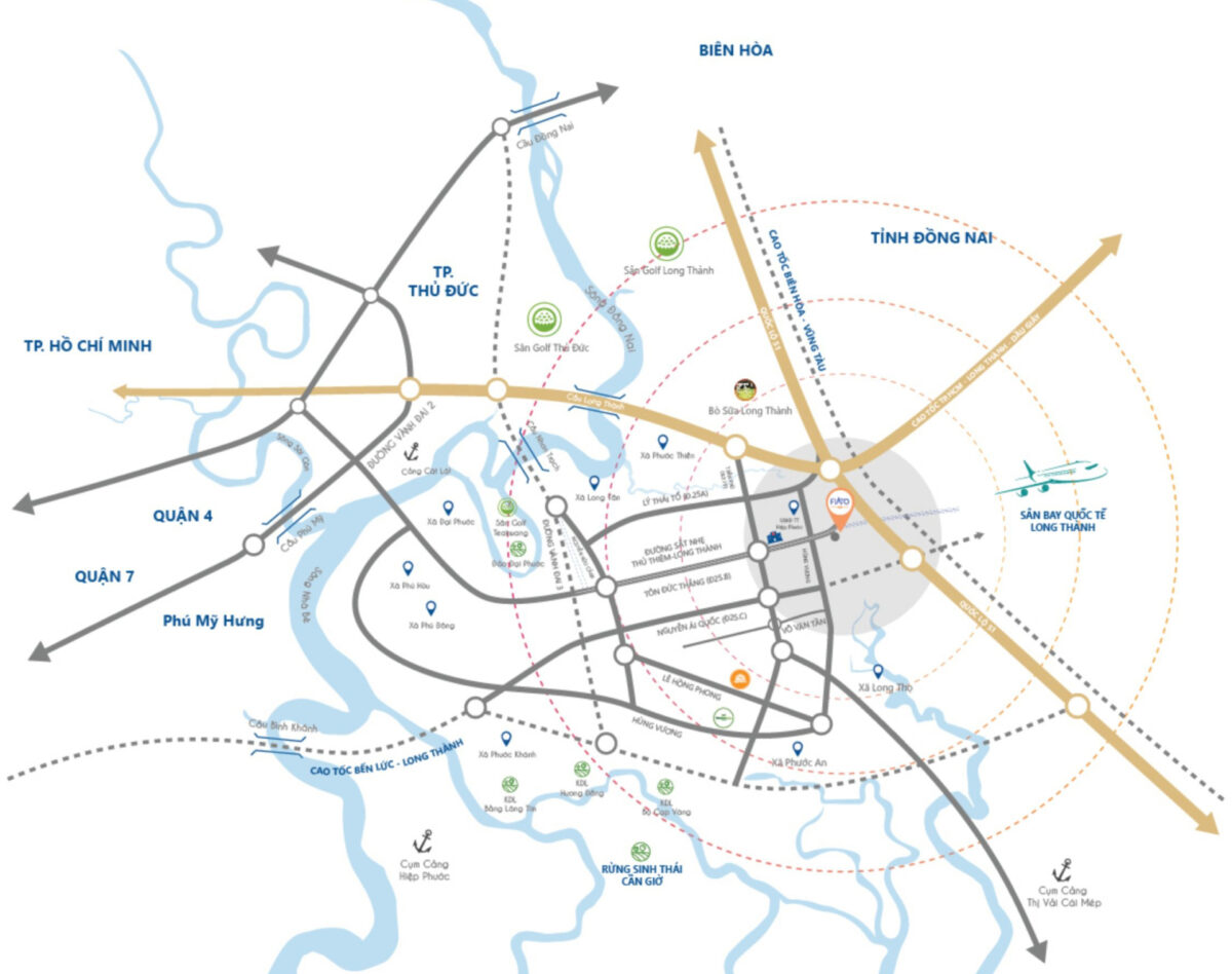 Vị trí Fiato Airport City Long Thành
